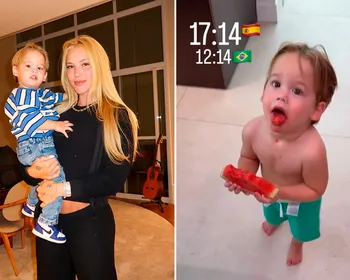 Virginia viaja para Madrid com filho: "Vocês piscaram e eu estou aqui"