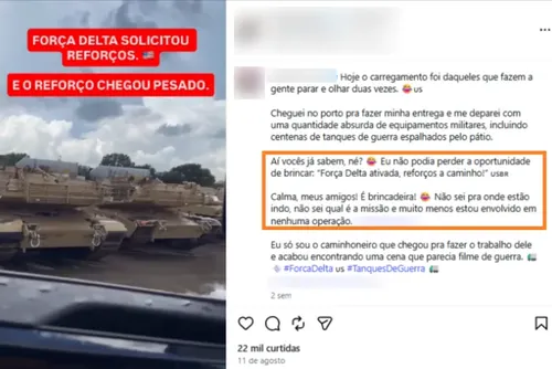 
				É falso que EUA enviaram tropas ao Brasil para capturar Lula e Moraes
			
			