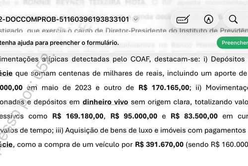 
				Iprev: PF aponta depósitos de até R$ 300 mil na conta de Ronnie Mota
			
			
