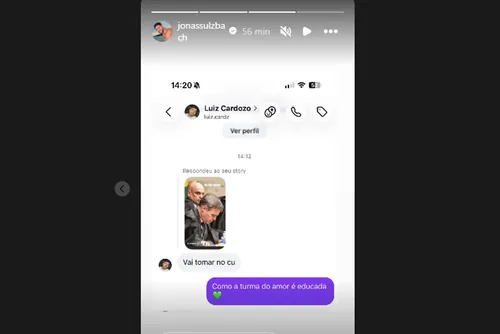
				Jonas Sulzbach rebate crítica após postar foto de André Mendonça
			
			