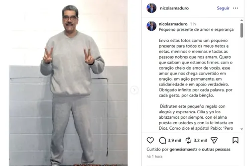 
				Perfil oficial divulga fotos de Maduro em prisão nos EUA
			
			