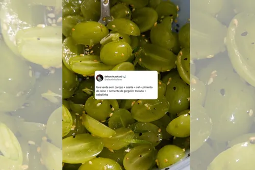 
				Salada de uva verde faz sucesso nas redes; aprenda a receita viral
			
			