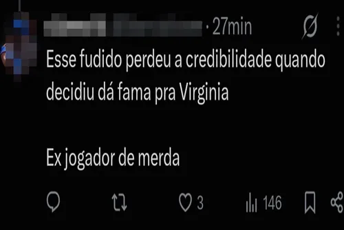 
				Torcedores detonam Vini Jr. e culpam Virginia Fonseca: "Acabou a carreira"
			
			