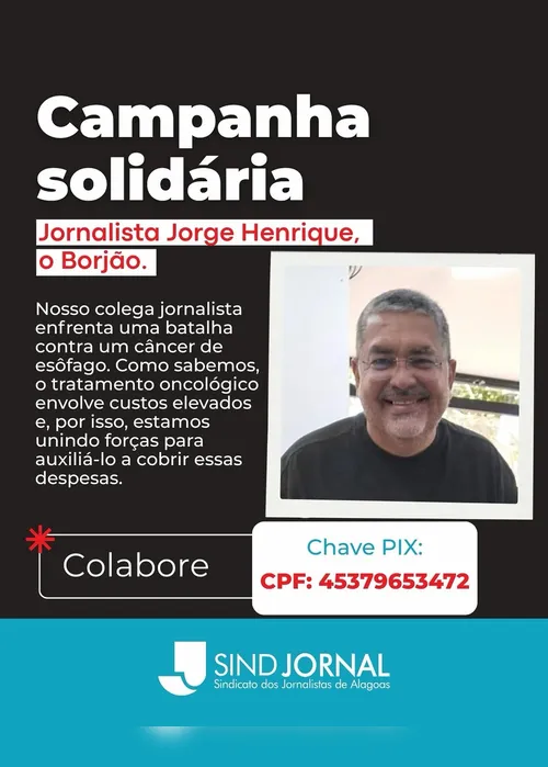 Sindjornal realizou uma campanha para ajudar com os custos do tratamento, em julho deste ano. — Foto: Reprodução