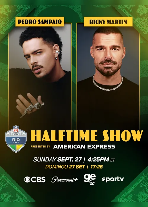 
				NFL no RJ terá shows de Pedro Sampaio e Ricky Martin no intervalo
			
			
