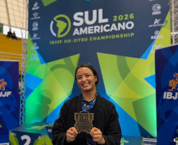 Alagoana Yasmim Sanae conquista bronze no Sul-Americano de Jiu-Jítsu