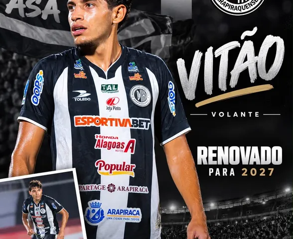 ASA renova com volante Vitão para a temporada 2027