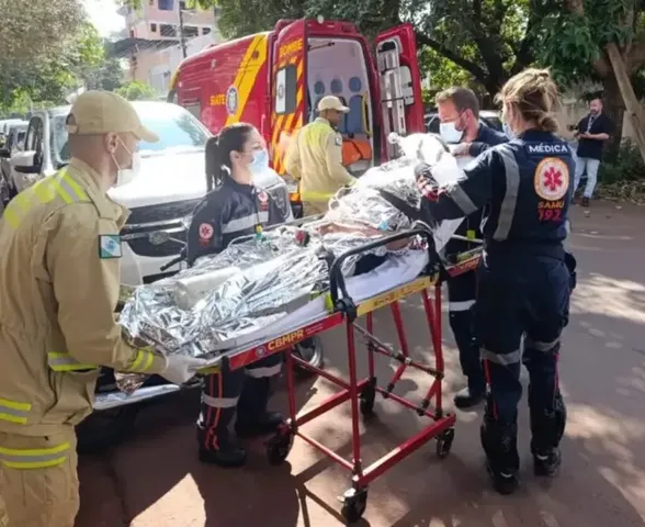 Explosão durante conserto de ar-condicionado deixa trabalhador em estado grave