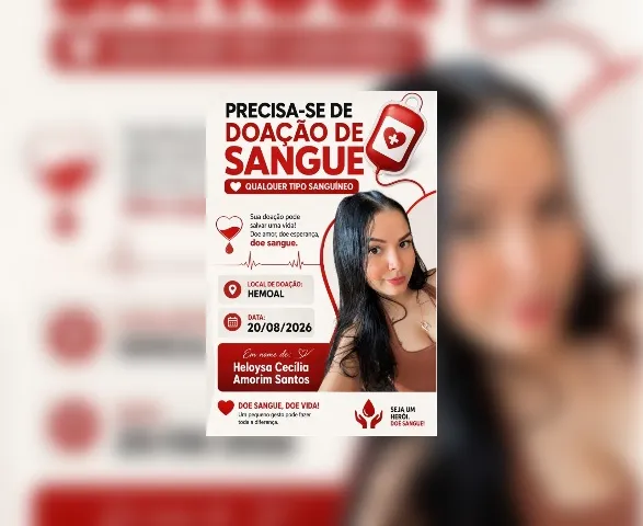 Família faz campanha de doação de sangue para paciente que realizará cirurgia