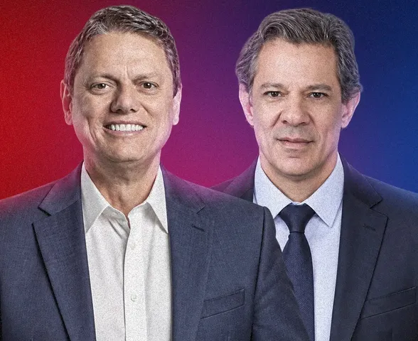 Quaest em SP: com 44%,Tarcísio mantém liderança sobre Haddad no 1º turno