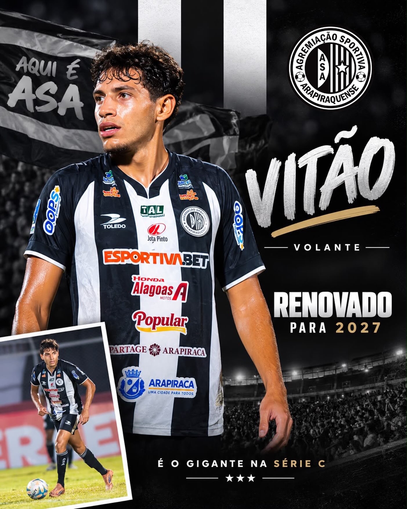 ASA renova com volante Vitão para a temporada 2027
