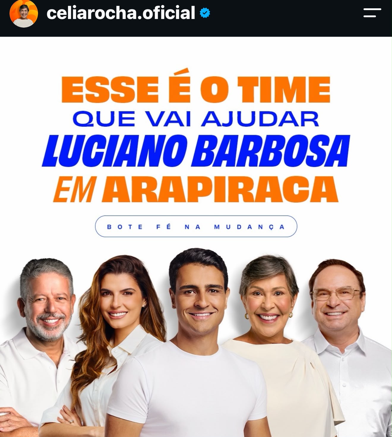 Célia Rocha explica por que colocou Luciano Barbosa no “time” de JHC