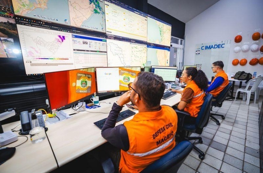 Cimadec monitora condições meteorológicas para antecipar riscos em Maceió