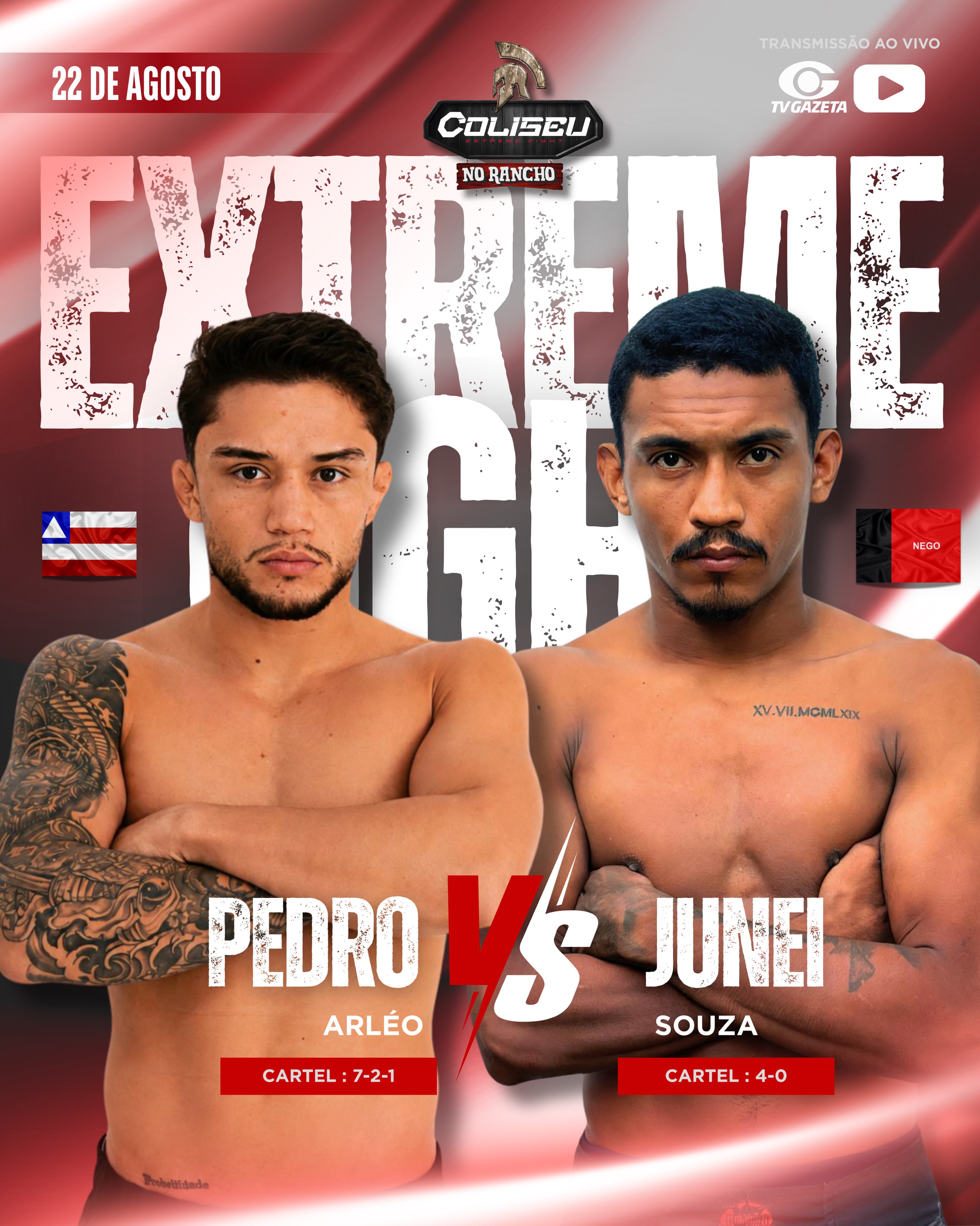 Coliseu no Rancho: Pedro “Raio” Arléo e Junei Souza se enfrentam no segundo combate
