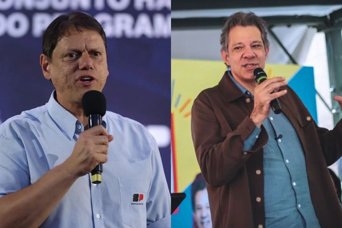 Datafolha: Tarcísio tem 49% e Haddad, 29% no 1º turno para o governo de SP
