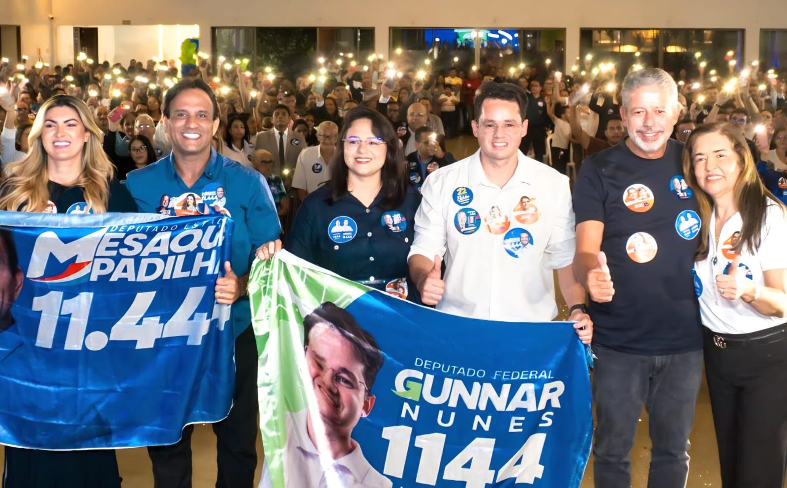 Em Arapiraca, Arthur Lira recebe apoio de Gunnar e Mesaque em encontro com evangélicos
