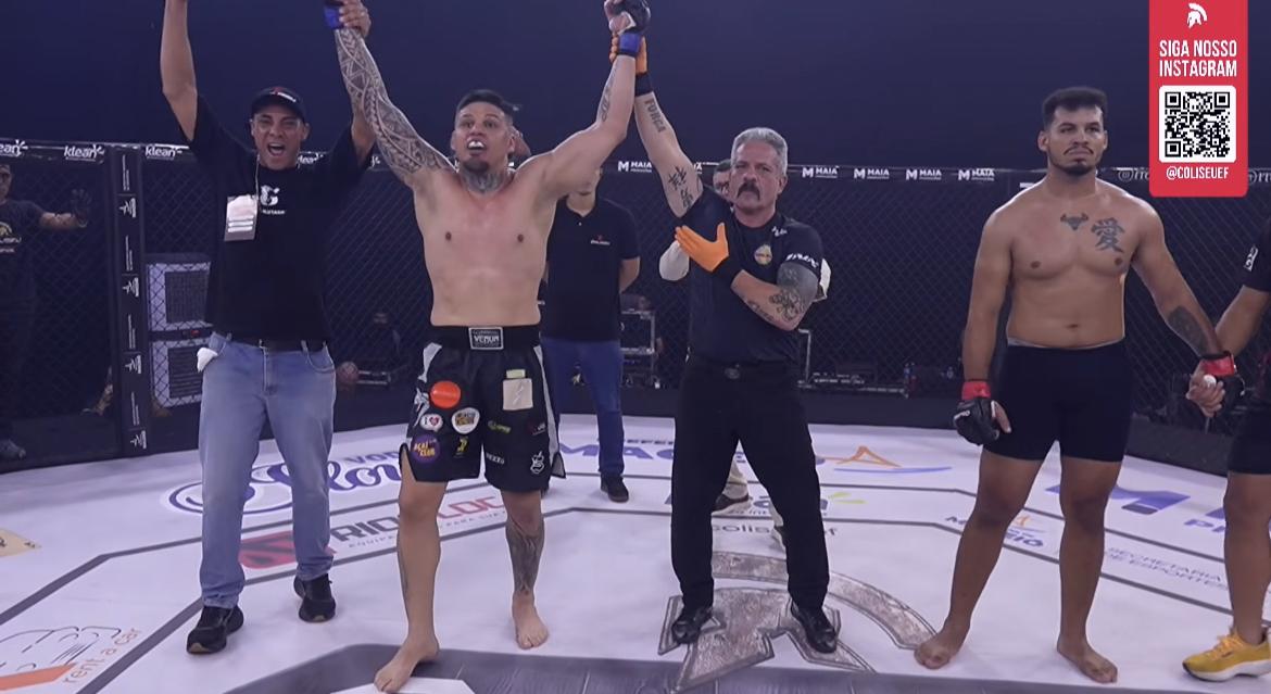 Em poucos segundos, Delan Monte vence terceira luta do Coliseu no Rancho