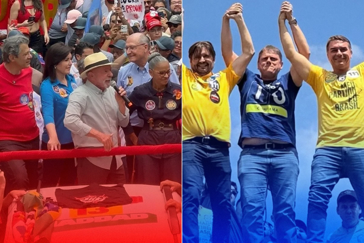Em SP, na véspera da votação, Lula e Flávio falam em vencer no 1º turno
