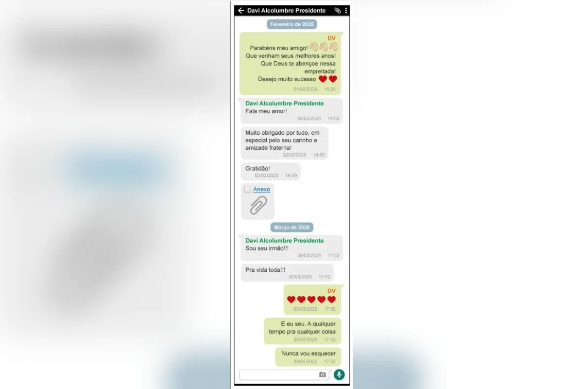 "Fala, meu amor": mensagens mostram proximidade entre Alcolumbre e Vorcaro
