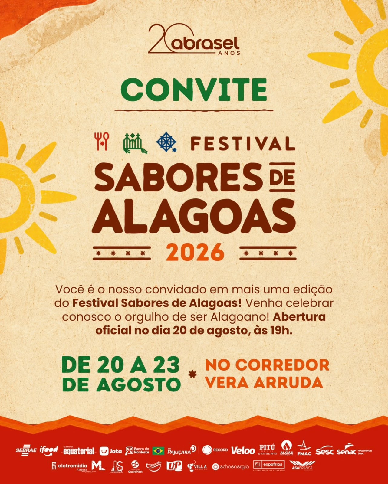 Sabores de Alagoas começa nesta quinta com gastronomia, saúde, cultura e empreendedorismo
