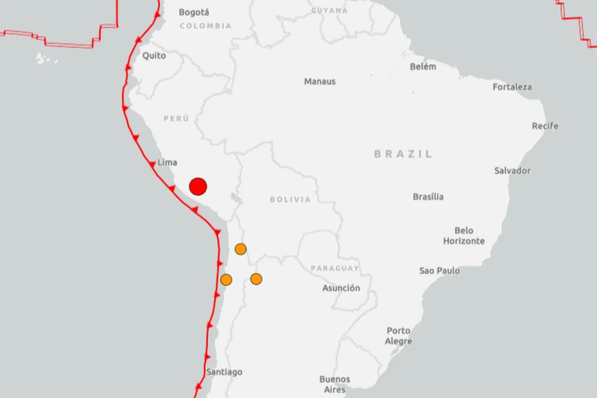 Terremoto de magnitude 7,2 atinge o Peru nesta quinta (20)