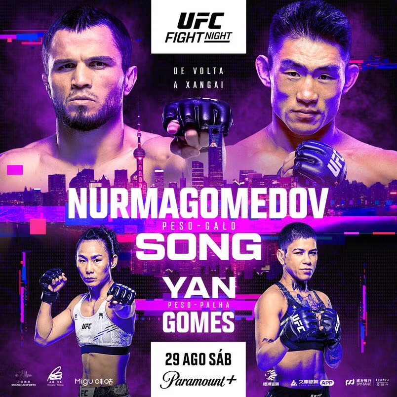 UFC Xangai: Nurmagomedov x Song | Card Completo, horário e onde assistir ao vivo