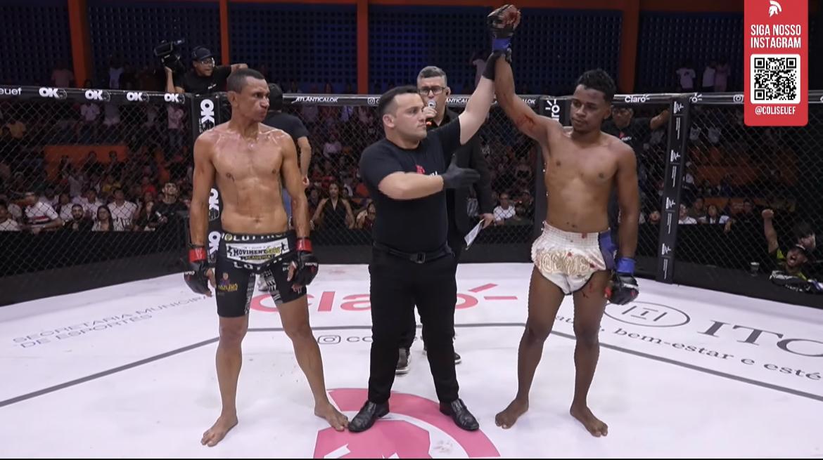 Valmir Silva infringe regras, e Gabriel Santos vence primeira luta profissional do Coliseu