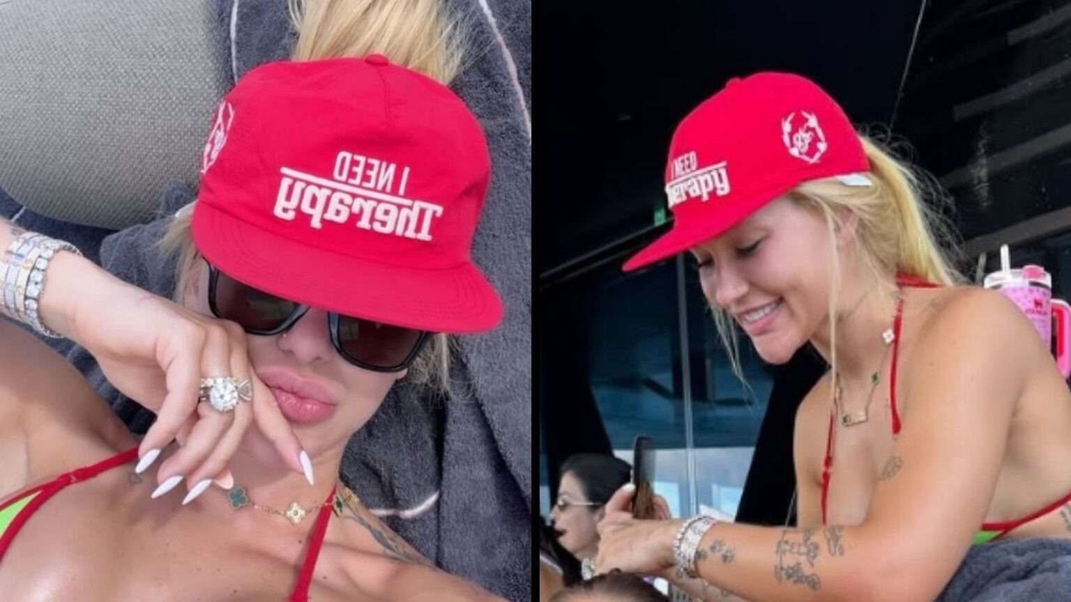 Virginia Fonseca sensualiza com biquíni minúsculo em Ibiza