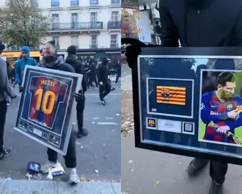 Camisa e braçadeira autografadas por Messi são roubadas em Paris