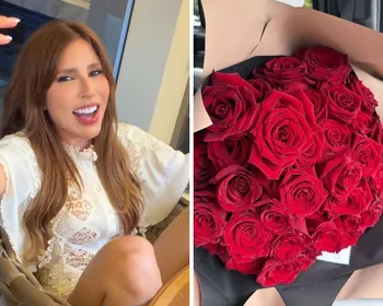 Manu Bahtidão ganha buquê de flores dias depois da separação