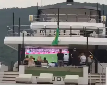 Neymar acompanhou derrota do Santos contra o Atlético-MG em Iate de luxo