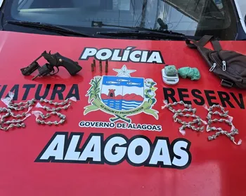 PM apreende armas, drogas e veículo com sinais de adulteração em Alagoas