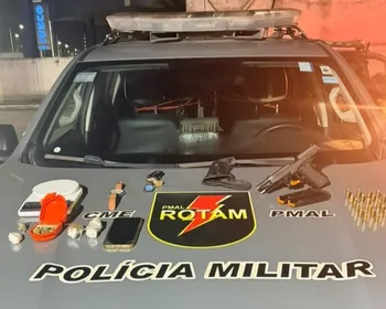 PM apreende drogas, arma e munições em operações em Maceió e Arapiraca