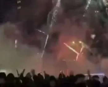 Torcida do Galatasaray solta fogos em hotel do Barcelona de madrugada