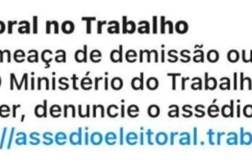 
				Carteira de Trabalho Digital notifica usuários sobre assédio eleitoral
			
			