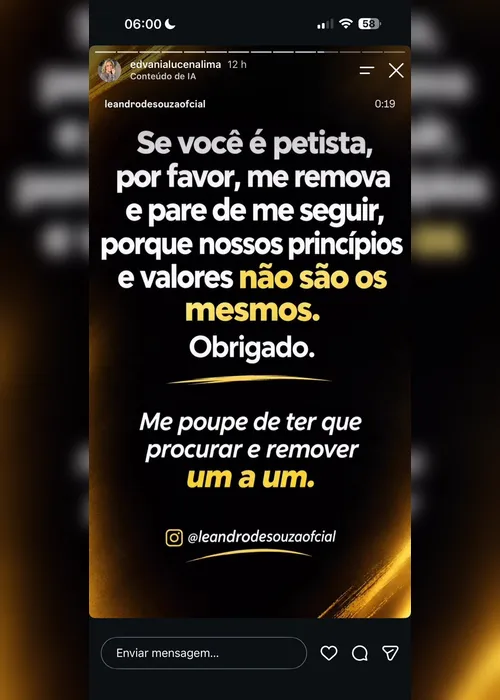 
				Diretora de escola infantil de Maceió gera reação após dizer que não faz negócios com petistas
			
			
