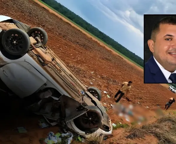 Vereador e duas jovens morrem após carro capotar