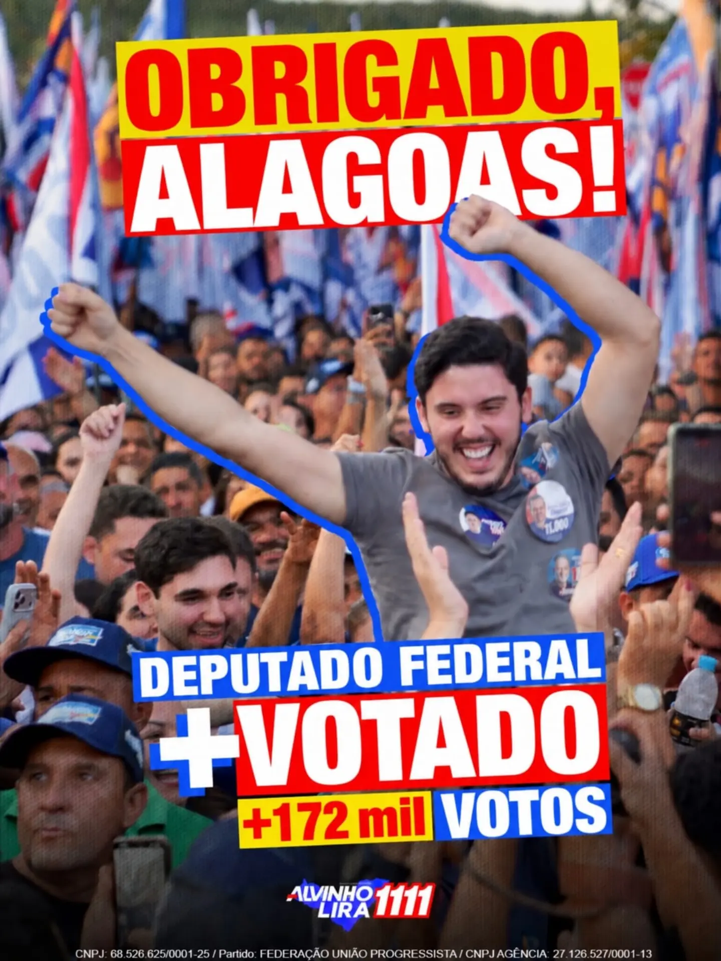 Alvinho Lira agradece mais de 172 mil votos e destaca 'votação histórica'