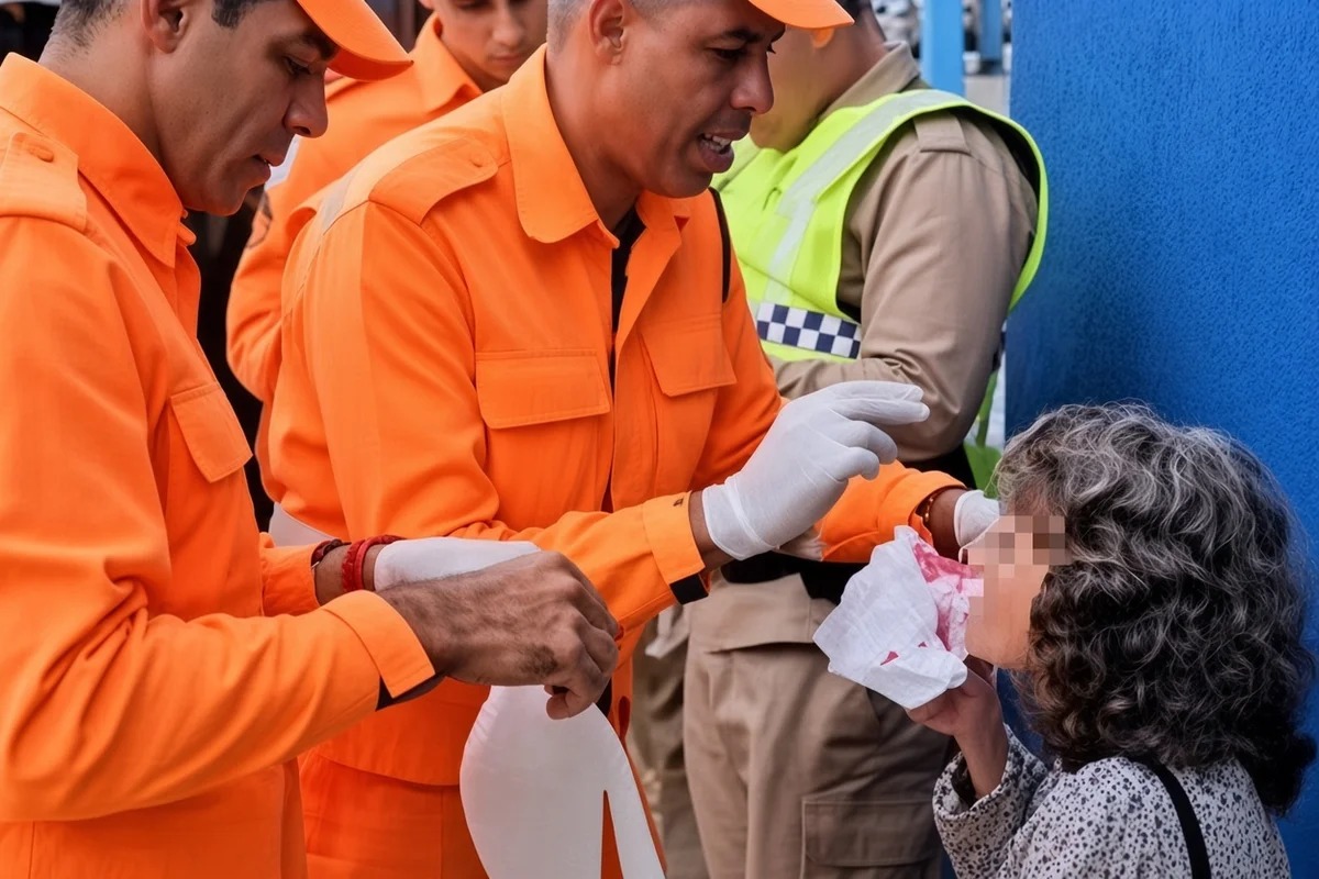 Eleitora de 85 anos cai e se machuca após escorregar em santinhos