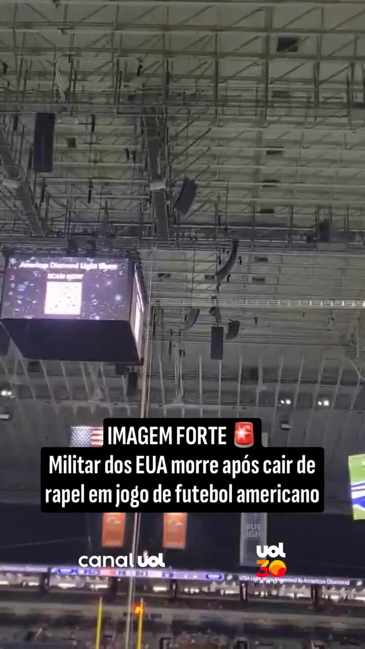 Vídeo: Militar dos EUA morre após queda durante demonstração de rapel em estádio