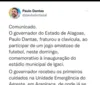 Governador Paulo Dantas quebra clavícula e deve passar por procedimento cirúrgico imagem