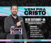 Cantor católico Tony Alisson é uma das atrações do evento "Vem para Cristo" em Maceió imagem
