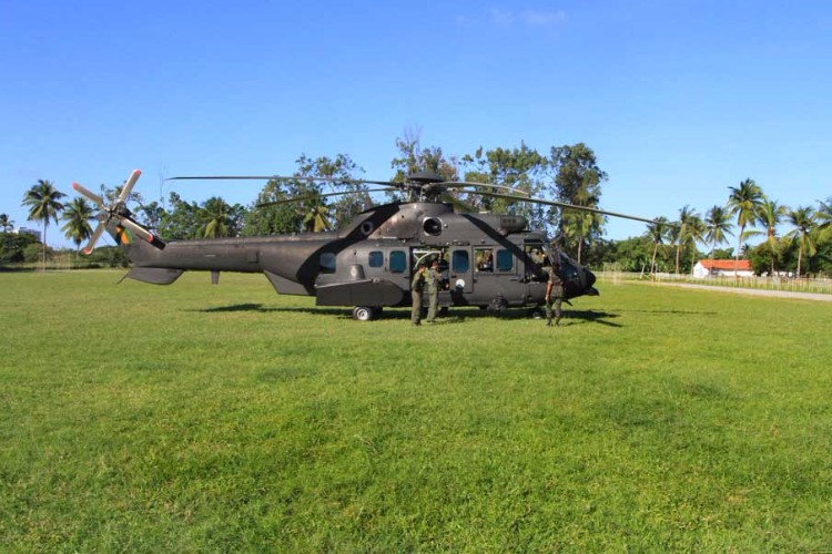 Com a 'Operação Rotores',  o 1º Batalhão de Aviação do Exército desembarcou em Alagoas