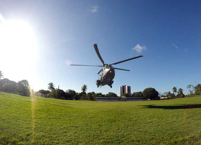 Com a 'Operação Rotores',  o 1º Batalhão de Aviação do Exército desembarcou em Alagoas