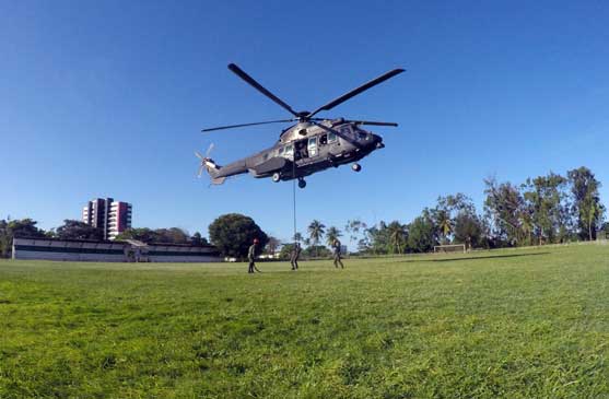 Com a 'Operação Rotores',  o 1º Batalhão de Aviação do Exército desembarcou em Alagoas