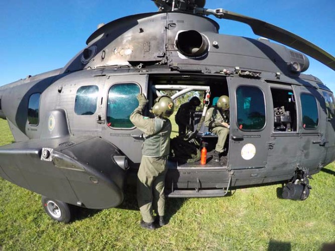 Com a 'Operação Rotores',  o 1º Batalhão de Aviação do Exército desembarcou em Alagoas