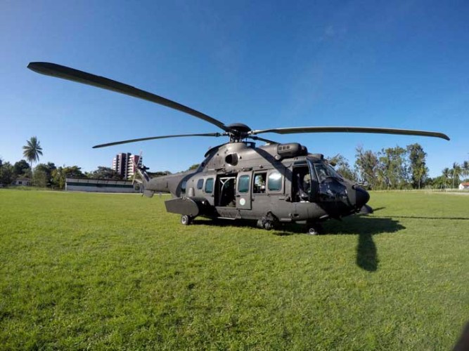 Com a 'Operação Rotores',  o 1º Batalhão de Aviação do Exército desembarcou em Alagoas