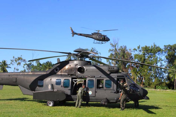 Com a 'Operação Rotores',  o 1º Batalhão de Aviação do Exército desembarcou em Alagoas