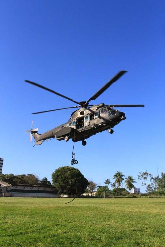 Com a 'Operação Rotores',  o 1º Batalhão de Aviação do Exército desembarcou em Alagoas