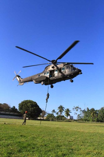 Com a 'Operação Rotores',  o 1º Batalhão de Aviação do Exército desembarcou em Alagoas